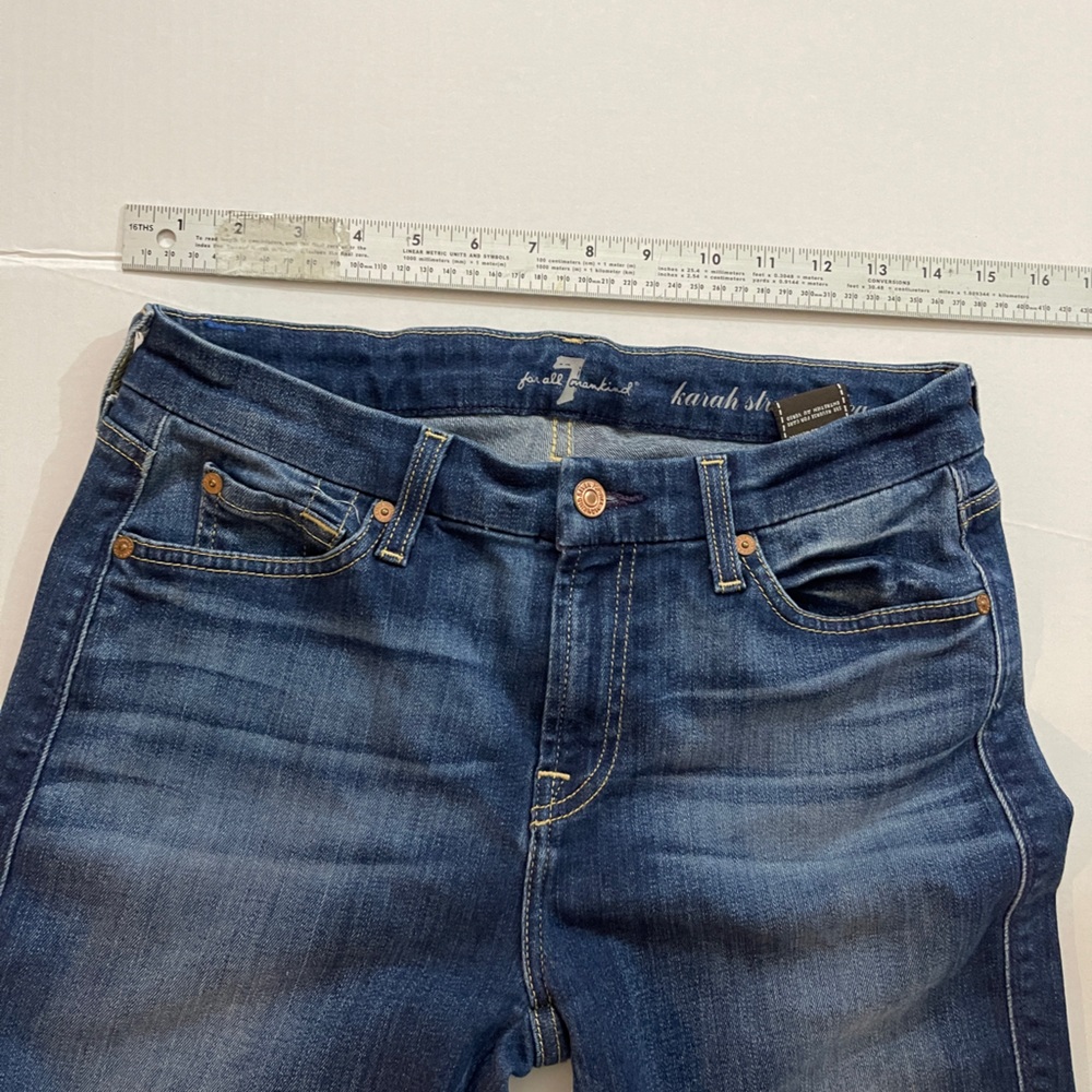 7‎ For All Mankind Karah Straight Leg Jeans Size 30 - Picture 6 of 8